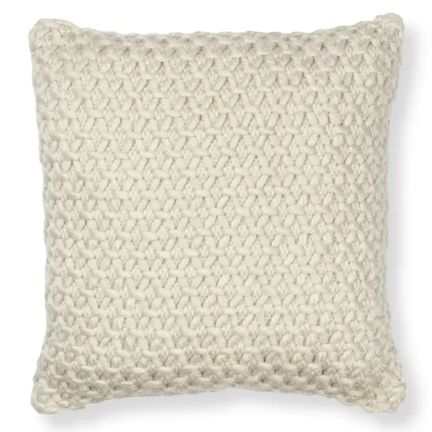 Honeycomb Ivory 18X18 Decorative Pillow - Soft Polyester Material