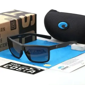 Costa Del Mar Polarized Sunglasses for Men Women UV400 Outdoor Fishing Driving Sports Eyewear with Protective Box and Cleaning Cloth