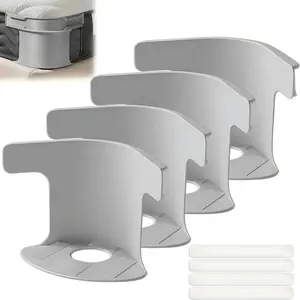 Pack of 4, Bed Sheet Holder Straps with Locking Clips, Heavy Duty Fitted Sheet Fasteners for Mattress Corners, Keep Sheets Tight & Smooth, Durable Bedding Accessories