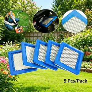 5-Pack Air Filter for Lawn Mowers, Compatible with Briggs & Stratton 491588, 491588S, 399959, Durable Engine Protection Replacement