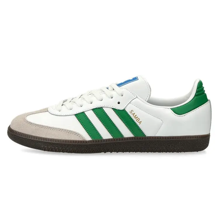 Adidas Originals SAMBA OG Low-Top Casual Trainer Footwear - Men's & Women's Slip-Resistant, Comfortable, Durable Sneaker in White & Green
