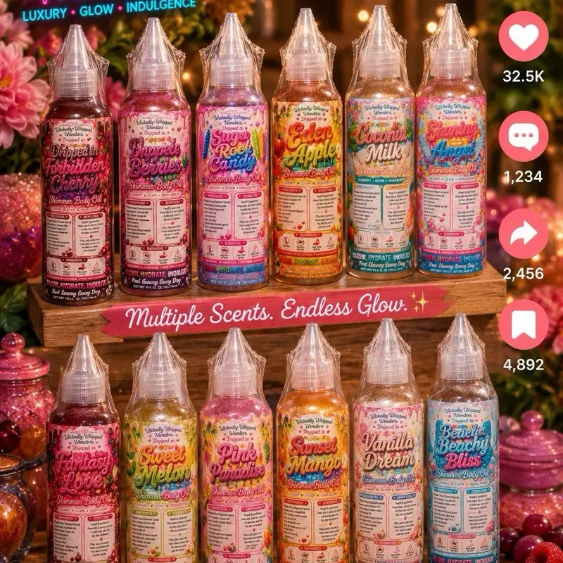 Wickedly whipped wonders dripped and drenched body oil