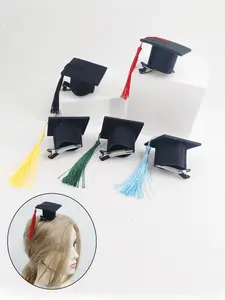 2pcs Bachelor Hat Hair Clips, Cute Small Hair Accessories, Graduation Season Headwear, Perfect Graduation Gifts