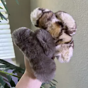 Fluffy Bunny Hair Clips - Soft Touch, Strong Hold, Colorful Variety for Women and Girls