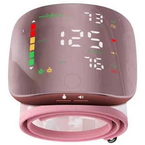 Wrist BP Monitors for Home Use with Curved Screen, Rechargeable Bp Machine, One-Button Switch Voice and User, Easy to Use, 5.31-9.25inch Bp Cuff, with Storage Case Bp Monitor