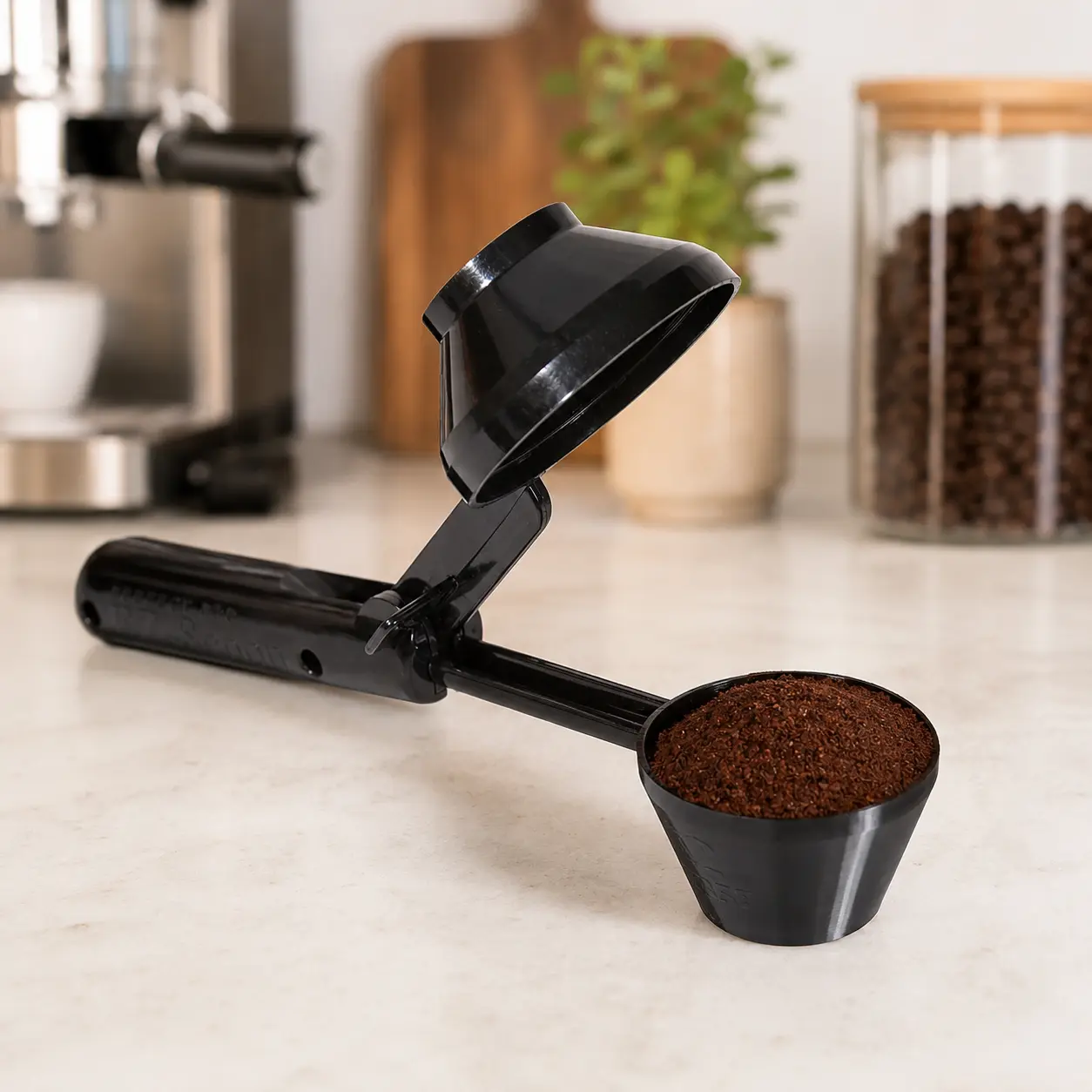 Multi-Function Coffee Scoop & Tamper – Fits Portafilters & Coffee Cans