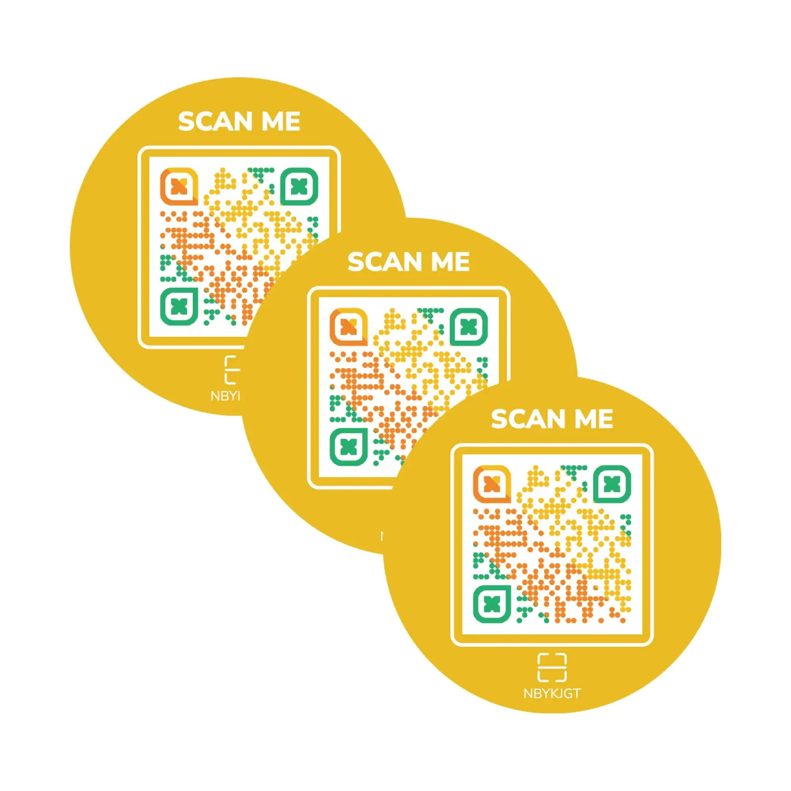 Round Sticker yellow-3