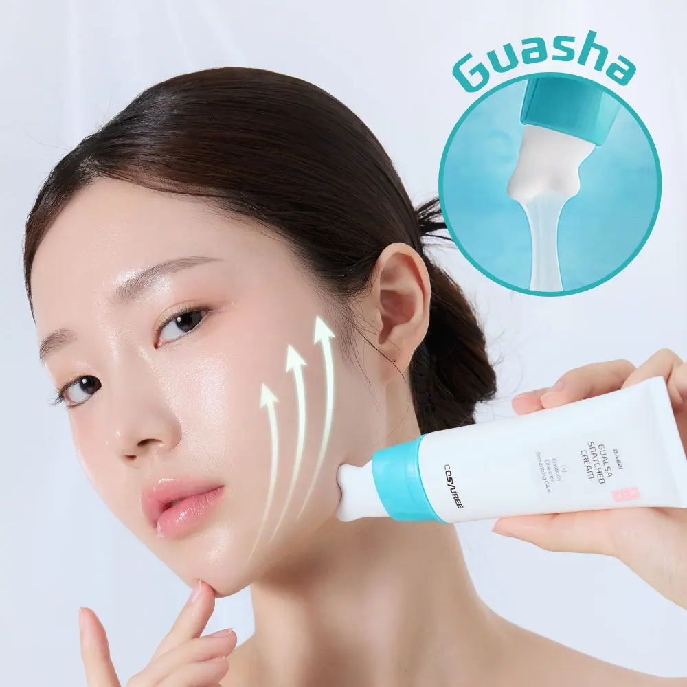 [Volufiline Gua Sha Lifting Cream l Korean Anti-aging Skincare, Volufiline, Argireline, Panthenol, Peptide, Ceramic Gua Sha, Snatched Skin, Crow's Feet, Eyebag, Sagging Cheeks, Smile Line, Anti-Wrinkle, Turkey Neck]