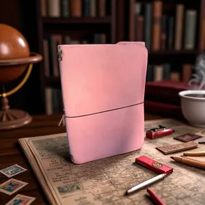 A5 - Lilac Leather Journal Wrap for planners, notes, sketches