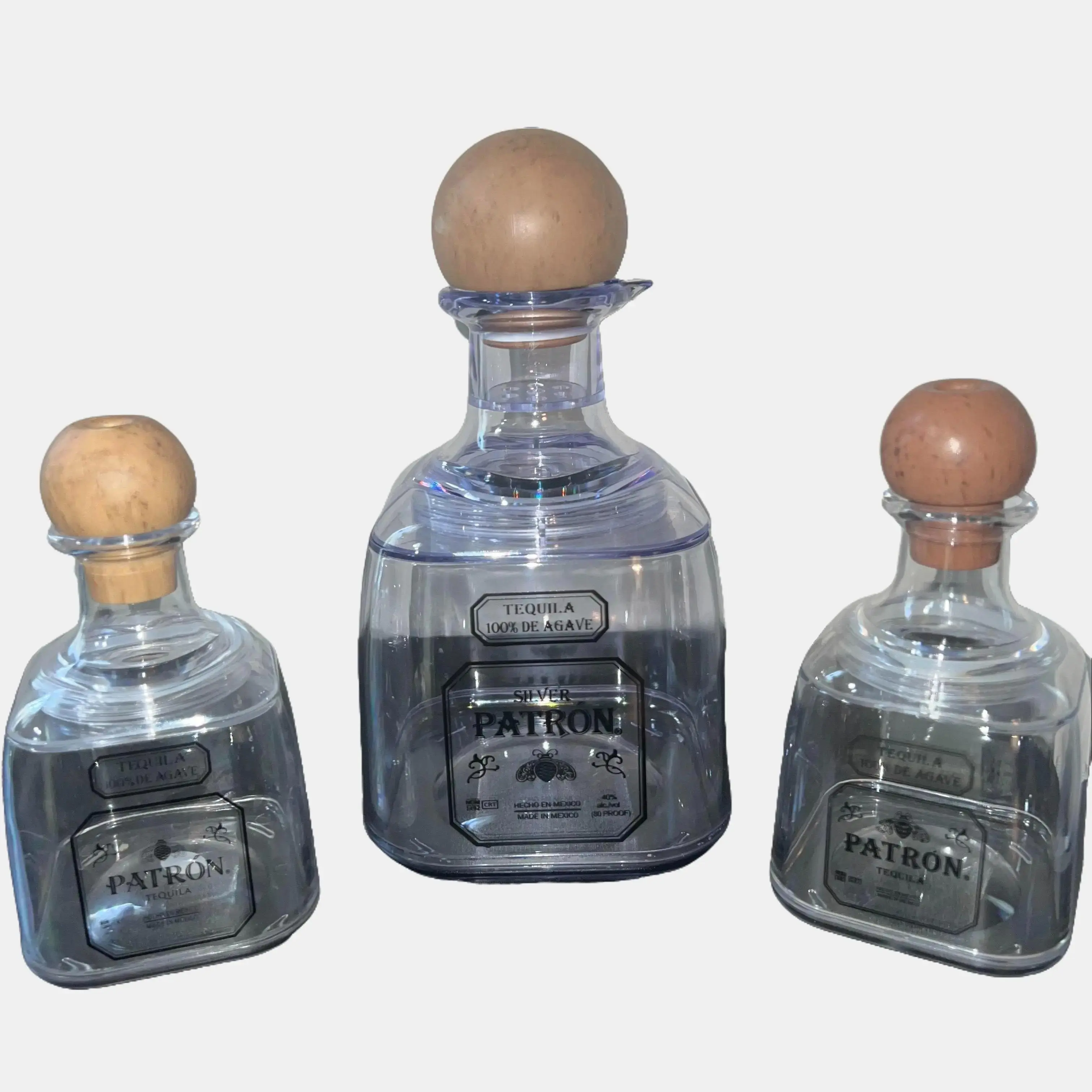 1000ml Patron-Inspired Cocktail Decanter-Shaker Server, Durable Thick Plastic Single Unit Home Bar Accessory for Tequila, Bar Use & Home Entertaining