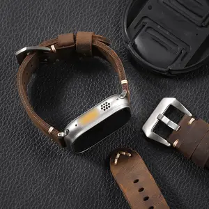 Handmade Genuine Leather Watch Band Compatible with Apple Watch Band Ultra2 49mm 44mm 45mm Faux Leather Bracelet Compatible with iWatch 8 9 7 6 5 4 SE 40mm 41mm 38mm Thickened Men's Bracelet