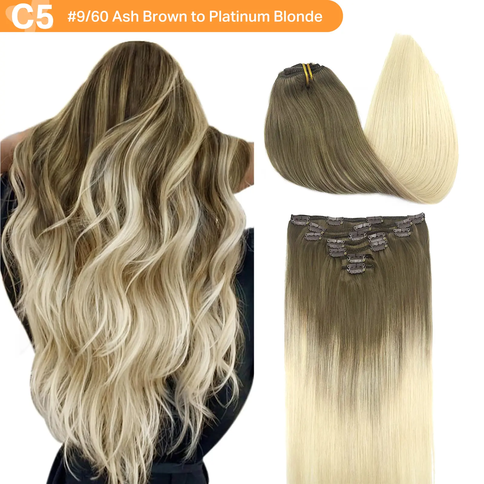 #(T9/60)P(T9/60)	Ash Brown to Platinum Blonde