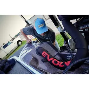 EVOLV Mercury Pro Tournament Edition Rigging Tube Sleeve - Black Neoprene with Anti-UV Laminated Polyester Cover for Outboard Boat Fenders