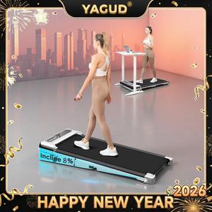 Walking Pad with Incline, Yagud Incline Walking Pad for Home，Under Desk Treadmills for Home with Remote Control, Walking Pad Treadmill with Manual Incline, LED Display, 265LBS Weight Capacity