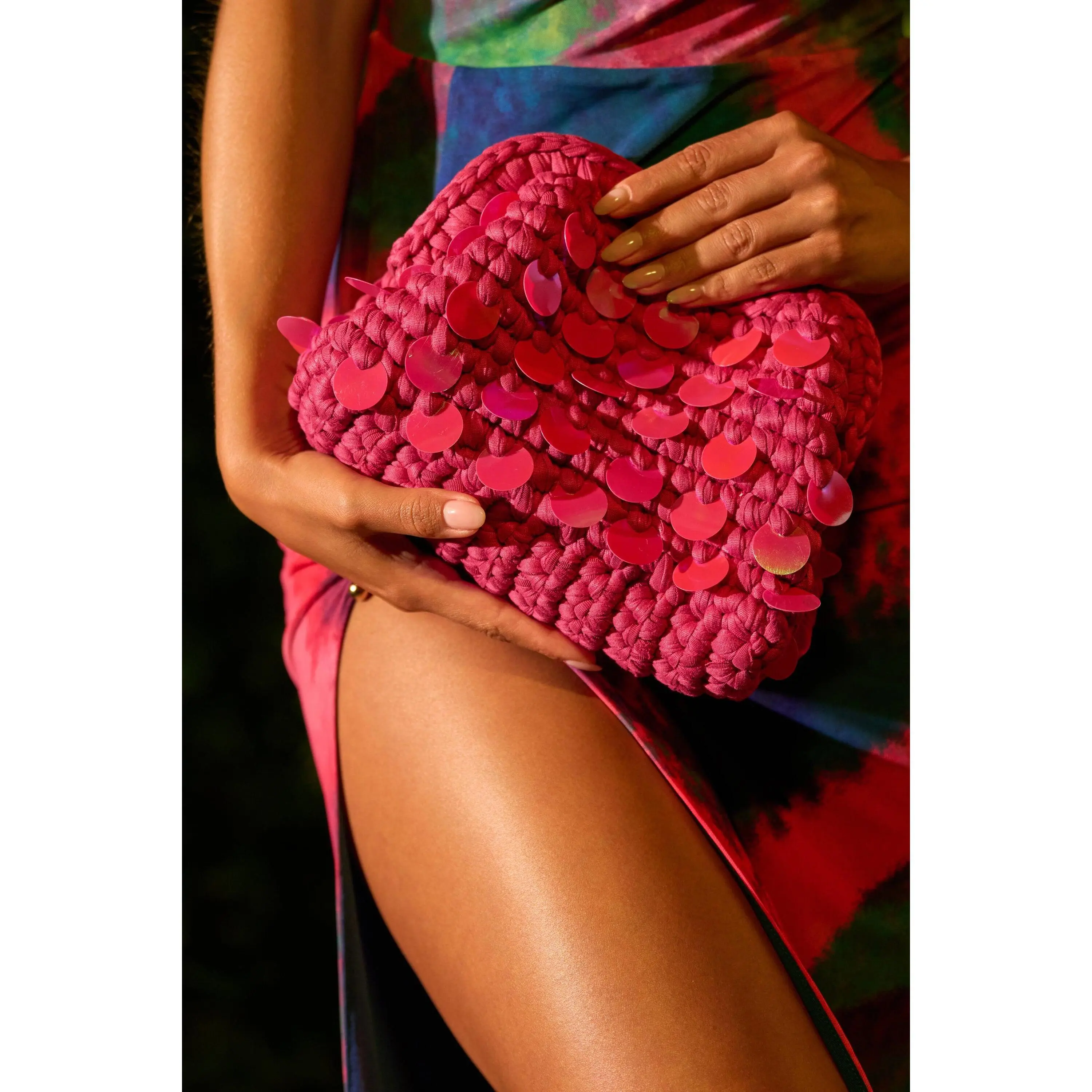 ITS MY WORLD CROCHET SEQUIN CLUTCH ITS MY WORLD CROCHET SEQUIN CLUTCH
