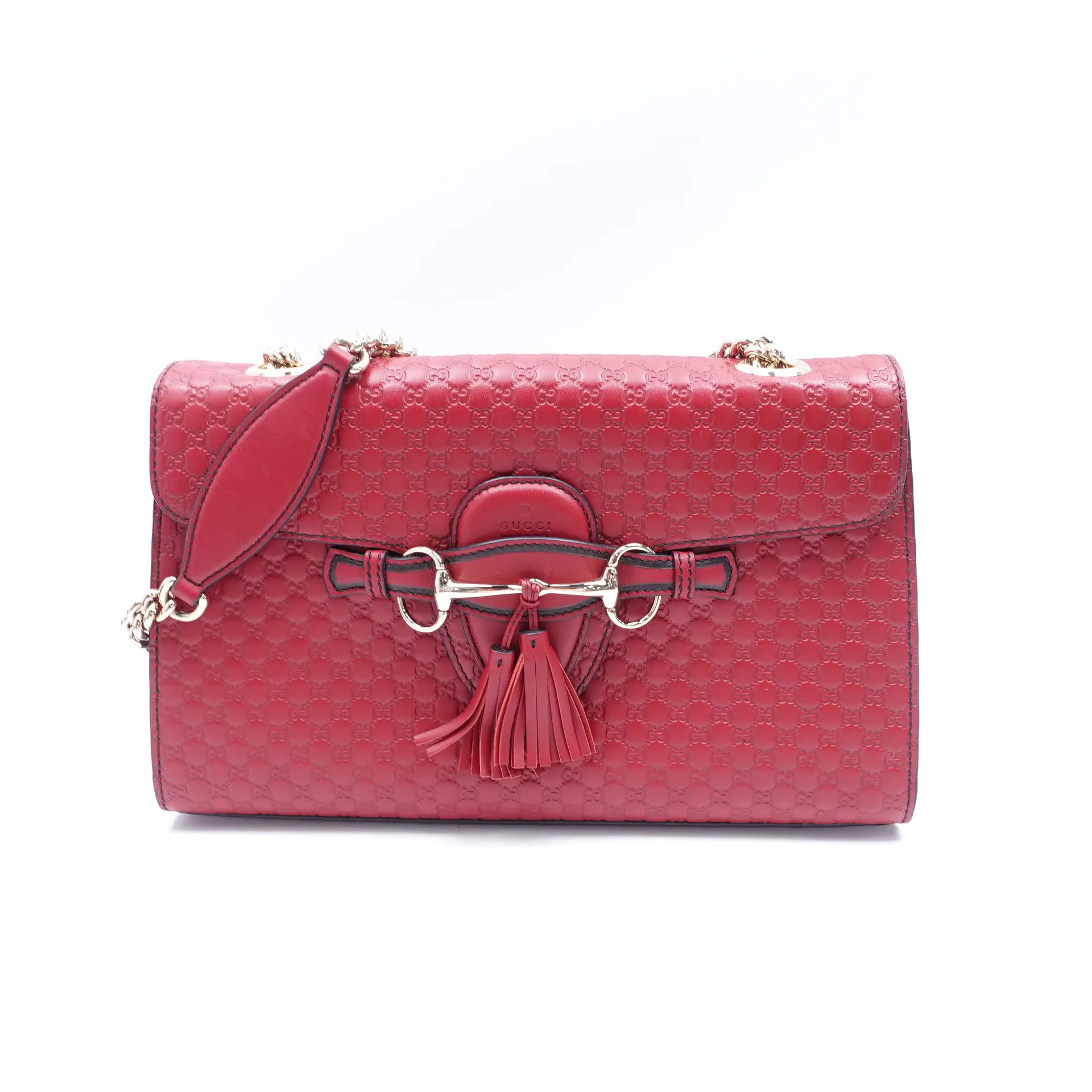 Pre-owned GUCCI Leather Shoulder Bags GG Emily Red Shoulder Bag T10399981