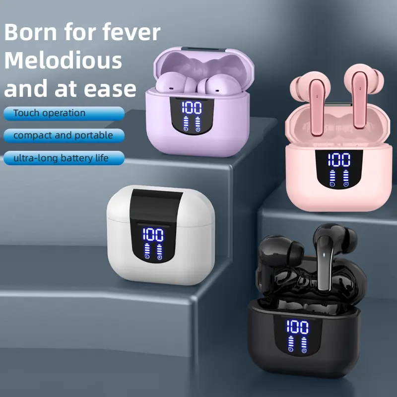 AI Translator In-Ear Wireless Earbuds, Bluetooth 5.4, LED Battery Display, Touch Control, 30H Playtime, Single-Twin Mode Wireless Earbud Charging Case accessories Voice Command wireless headphones