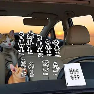 “I Love My Family & Pets Car Stickers – Funny Vinyl Decals for Cars, Windows, Bumpers, Laptops, and Home Decor | Cute Cat & Dog Family Car Accessories”car bumper sticker