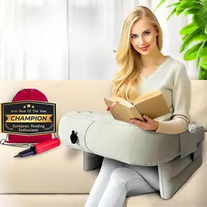 Inflatable Reading Pillow – Crochet Lap Cushion for Gaming & Support