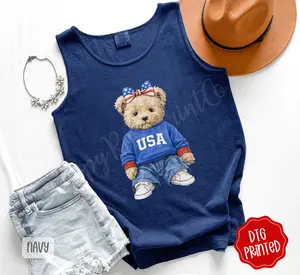 USA Bear Comfort Colors Tank Top