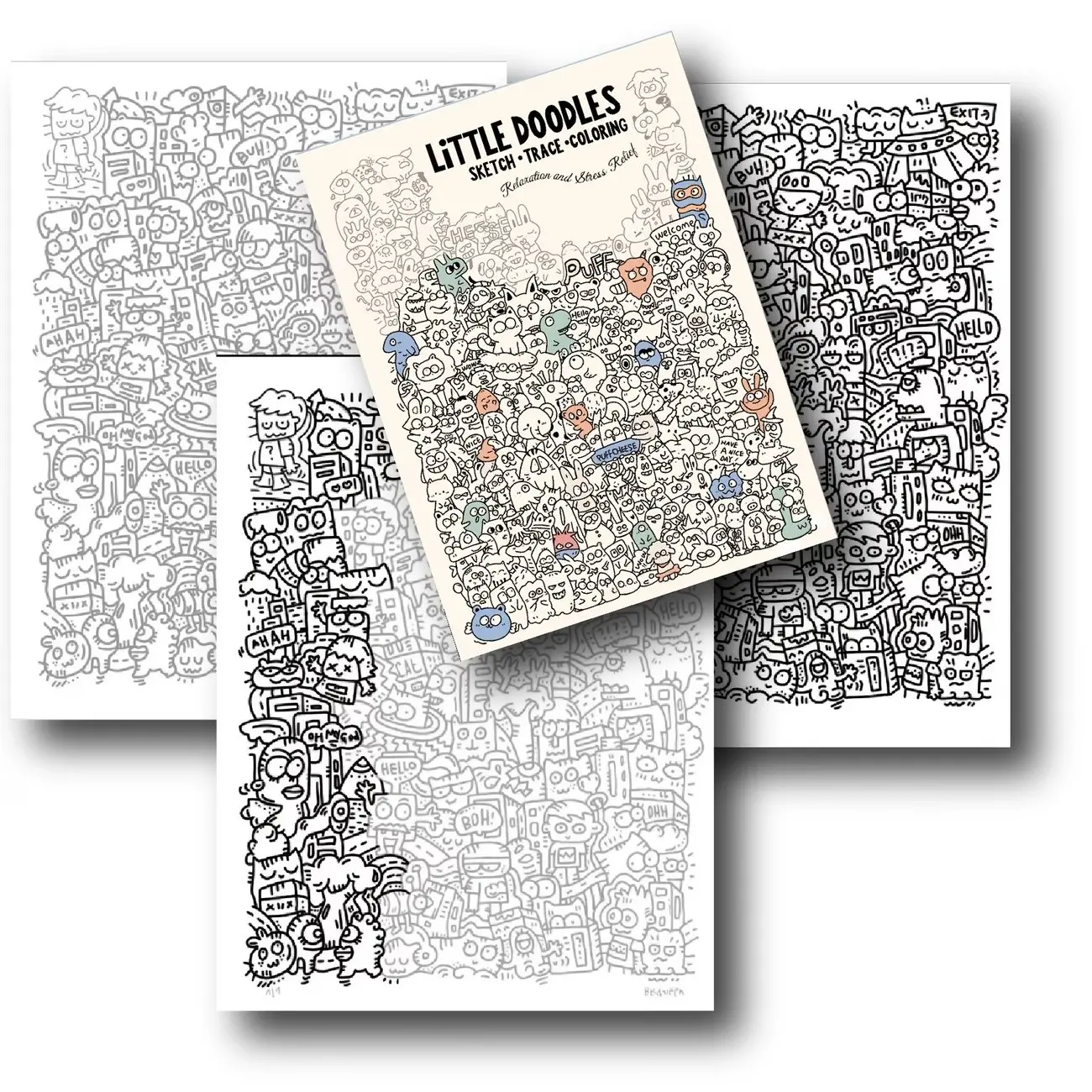Mini Pattern Drawing Book, Sketch Tracing Drawing And Coloring Book, Essential for Adult Painting Training, Perfect Gift for Birthdays and Holidays, Crafts, Art Supplies