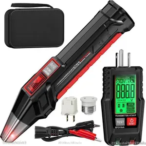 Circuit Breaker Finder with LCD Display, GFCI Outlet Tester, Electrical Circuit Tracer Tool with NCV Test & Flashlight, Includes Carrying Case and AdaptersCCMasterMarkToolsAUrbanNook2PulseTrail5FFApexActive6DD16MunchMingle