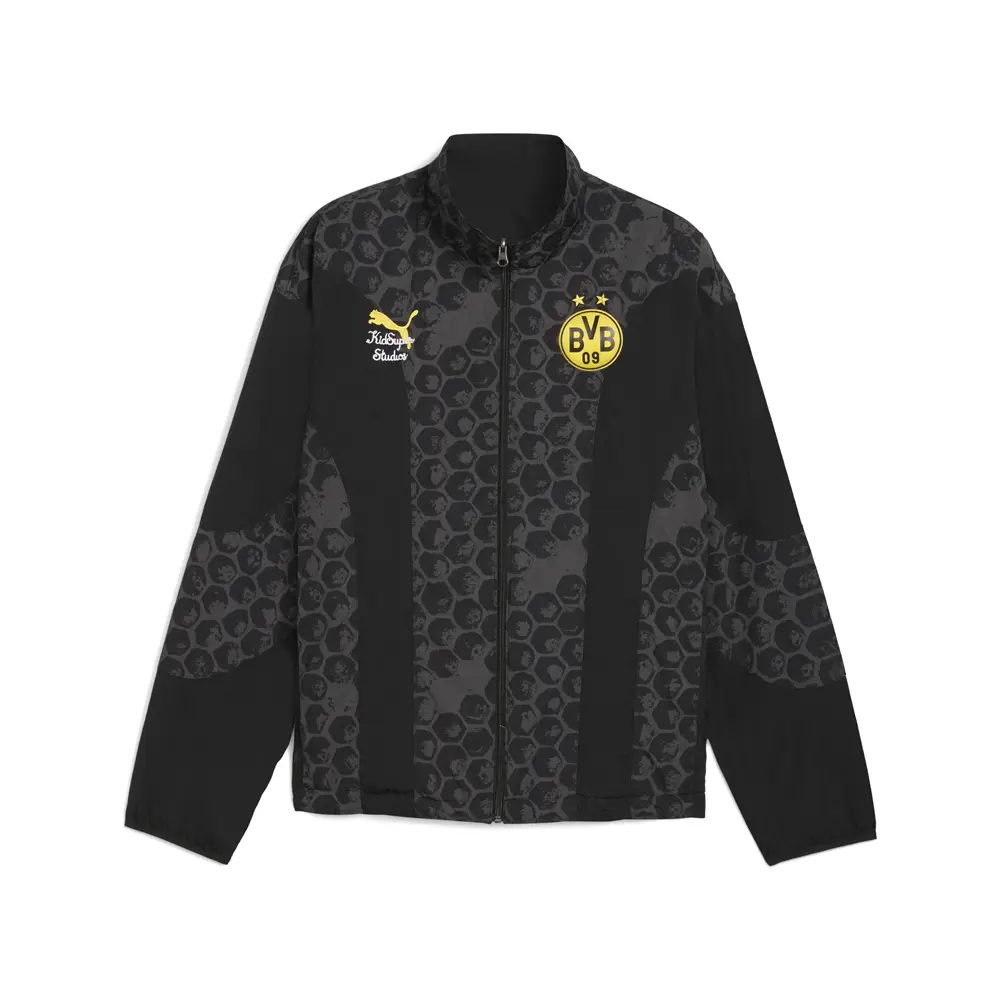 PUMA Mens X Kidsuper Borussia Dortmund Reversible Jacket Athletic Outerwear Casual - Black