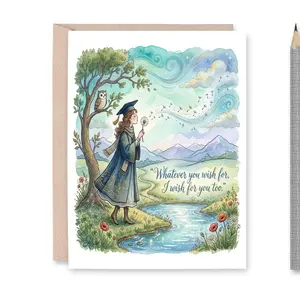 Greeting Card (With Envelope) Graduation 2026 Custom Card – Personalized Congratulations Greeting for Class of 2027, College or High School Grad
