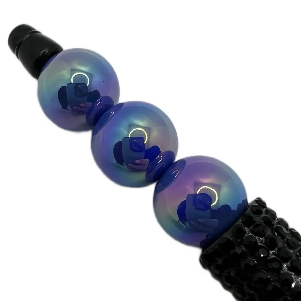15mm UV Beads, 50pcs (Purple, Black, Brown) – Beading Accessories, Jewelry Making Supplies for Beadable Pens, Customizable DIY Projects