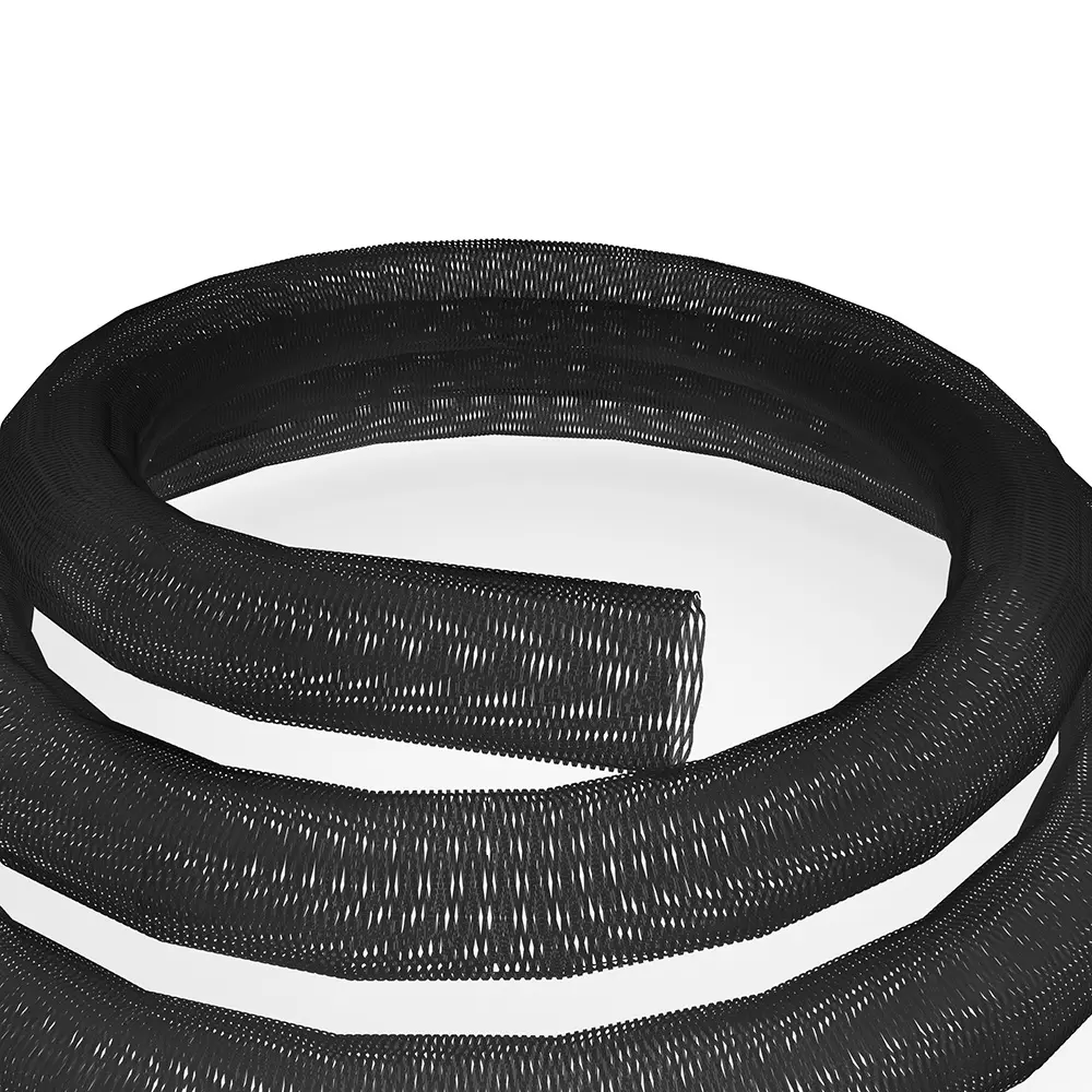 Pixio 10FT Tubing Cable Sleeve – 1/2 inch Flexible Cable Management Sleeve for PC, Gaming, TV & Office, Wire Organizer for Desk Cable Cleanup