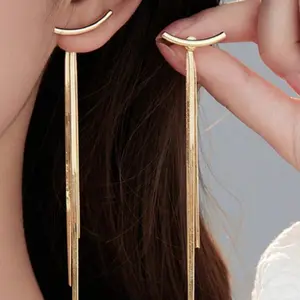 Creative Long Earrings, Fashionable Minimalist Earrings for Women, Trendy All-match, Versatile Earrings & Exquisite Jewelry for Birthday Gift, Statement Earrings
