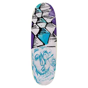 The Heated Wheel Skateboard Deck Sorry Burt 90's Egg Blue/Purple 9.25" x 32"