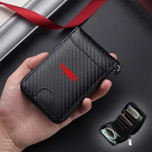 Leather Vintage Men's Wallet Bank Card Coin Purse For Toyota TRD Corolla Yaris Aygo Prius CHR Camry Auris Avensis Land Car Accessories