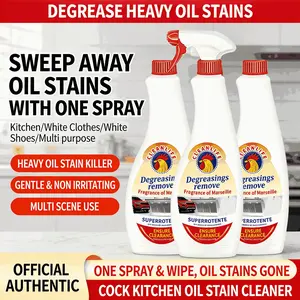Powerful Multi-Purpose Grease Cleaner for Kitchen, Oil Stain Removal, Ideal for Stovetops and Cooking Surfaces, Kitchen Spray Cleaner, Greasy Cleaning Spray