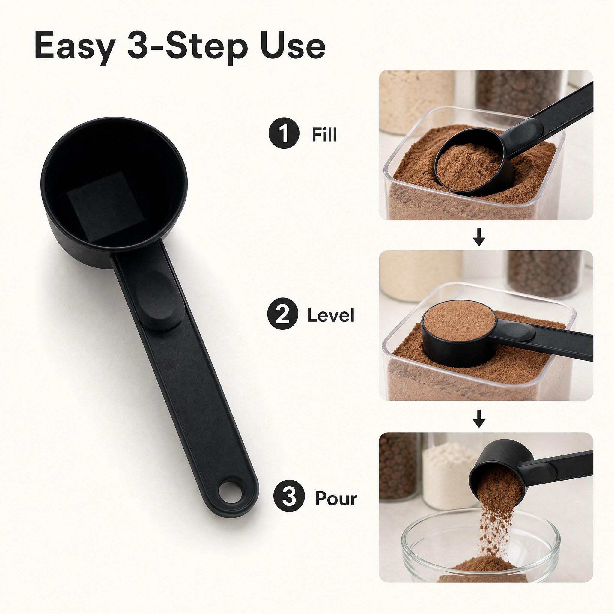 2-pack 2-in-1 sealing clamp coffee spoon, leakproof sealed coffee measuring spoon (suitable for coffee powder/coffee beans), airtight freshness-preserving measuring spoon, kitchen café accessory tools