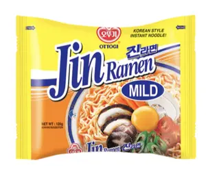 Ottogi JIN RAMEN MILD FLAVOR- Korean Instant Noodles, 4 pack