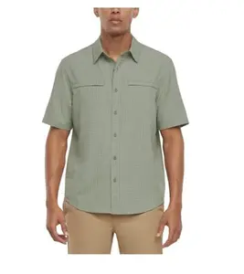 Orvis Men's UPF 30+ Quick Dry Moisture Wicking Button Up Short Sleeve Woven Tech Shirt with Pockets
