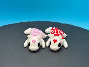 3D Printed Articulated Mini Valentines Heart Dragon - Fidget Animal Friend