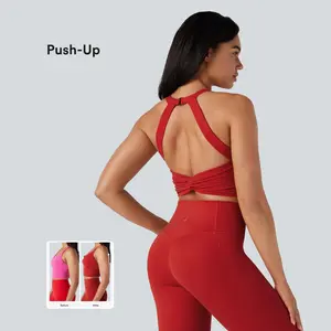 Halara UltraSculpt Medium Support Push-Up Zipper Cut Out Running Sports Bra