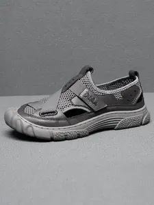 Men's Casual Breathable Mesh Sport Sandals, Lightweight Sandals, Fashionable Outdoor Beach Sandals, Male All-match Round Toe Sandals for Daily Wear