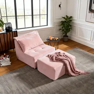 【ZYLUMI】Foldable Modular Sofa Chair — Converts to Single Bed, Stackable & Combinable, Modern Korean Style