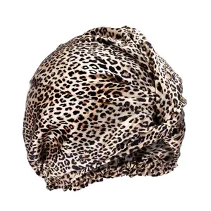 Blissy Silk Bonnet For Sleeping For Long And Curly Hair  Leopard Leopard