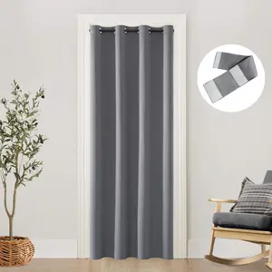 Temporary Door Curtain for  Doorway,Sound Proof Folding Door for Room Divider,80 Inch Length