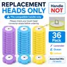 2026 New Disposable Toilet Brush Replacement Heads,Pack of 36—Refill Only,Fits Compatible Handle-Replacement Toilet Brush Heads,Lavender,Ocean,Lemon Scents,Assorted Mix bathroom sets full set,toilet bowl cleaners,home essentials,Bathroom Toilet and tools
