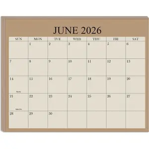 2026-2027  Fridge Calendar - June 2026 Until December 2027 - The  Monthly Refrigerator Calendar With Minimal Designs for Organizing, 8.5" x 11", Beige