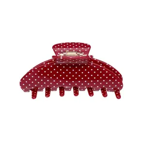 Emi Jay Big Effing Clip Hair Claw in Cherry Polka Dot