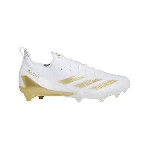 adidas Mens Adizero Electric Football Sneakers Shoes - Gold, White adidas Mens Adizero Electric Football Sneakers Shoes - Gold, White