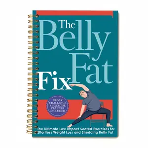 28-Day Abdominal Challenge Fitness Journal, Home Chair Exercise Plan, Body Fat Tracker, Step Counter, Monthly Reflection Notebook