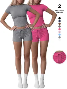 Women's 2-Piece Workout Set, Shorts & Loungewear, Perfect for Gym & Home Use, Comfortable Fit, Ideal for Active Lifestyles