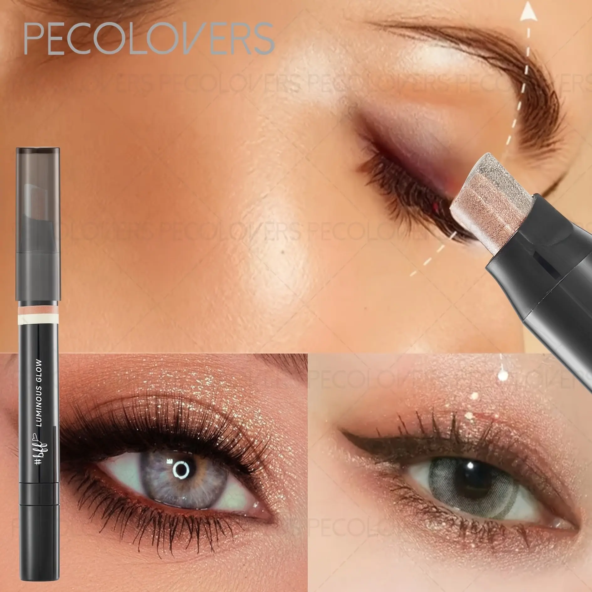 1PC Waterproof Dual-Ended Eyeshadow Sticks, Double Ended Eyeshadow, Matte & Shimmer Finishes, Easy to Apply, Perfect for Everyday Use & Travel | Great Valentine's Day Gift